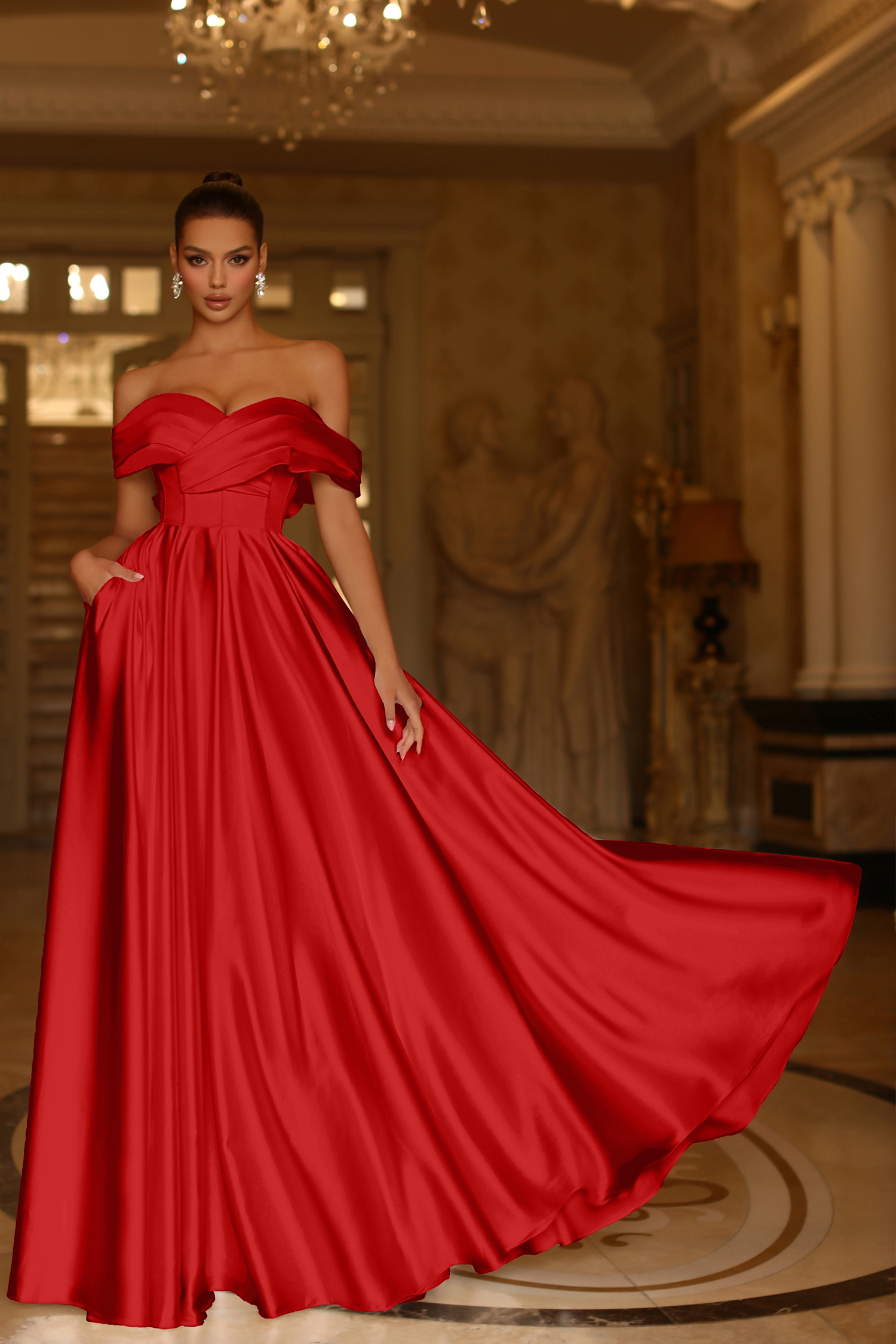 Sweetheart Neck Pleated Skirt Formal Dress Daffodil main image 1