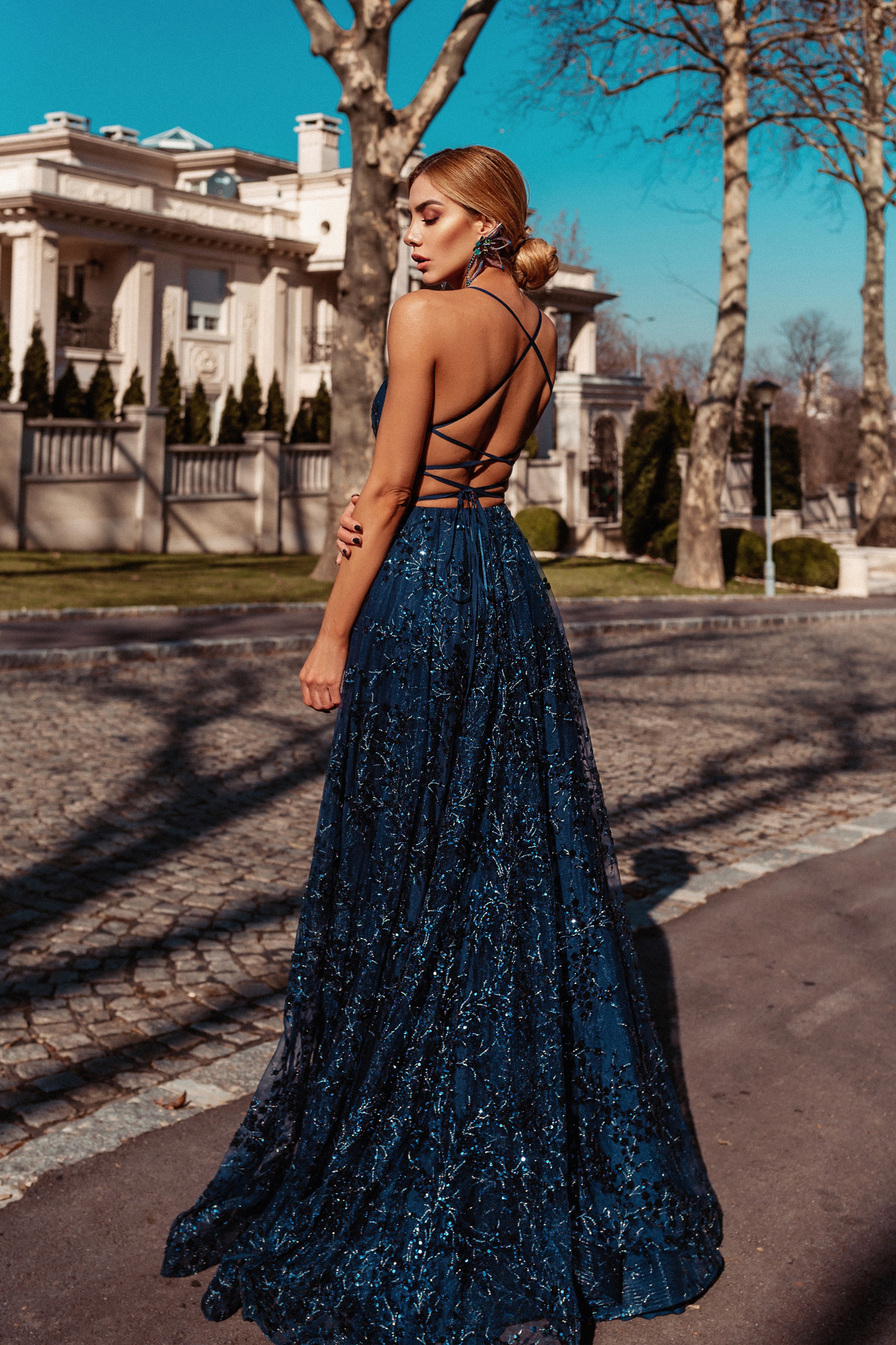 Gorgeous Texture Long Prom Formal Dress TW030