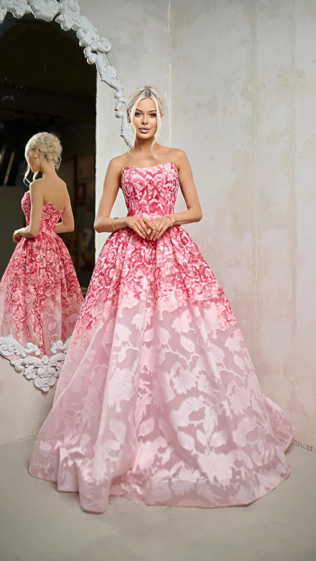 designer evening dresses sydney Low V-Neck Backless Long A-Line Prom Dress Blush / Medium